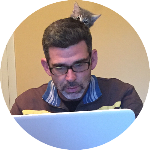 Pet House co-founder Robert Eichner with his cat