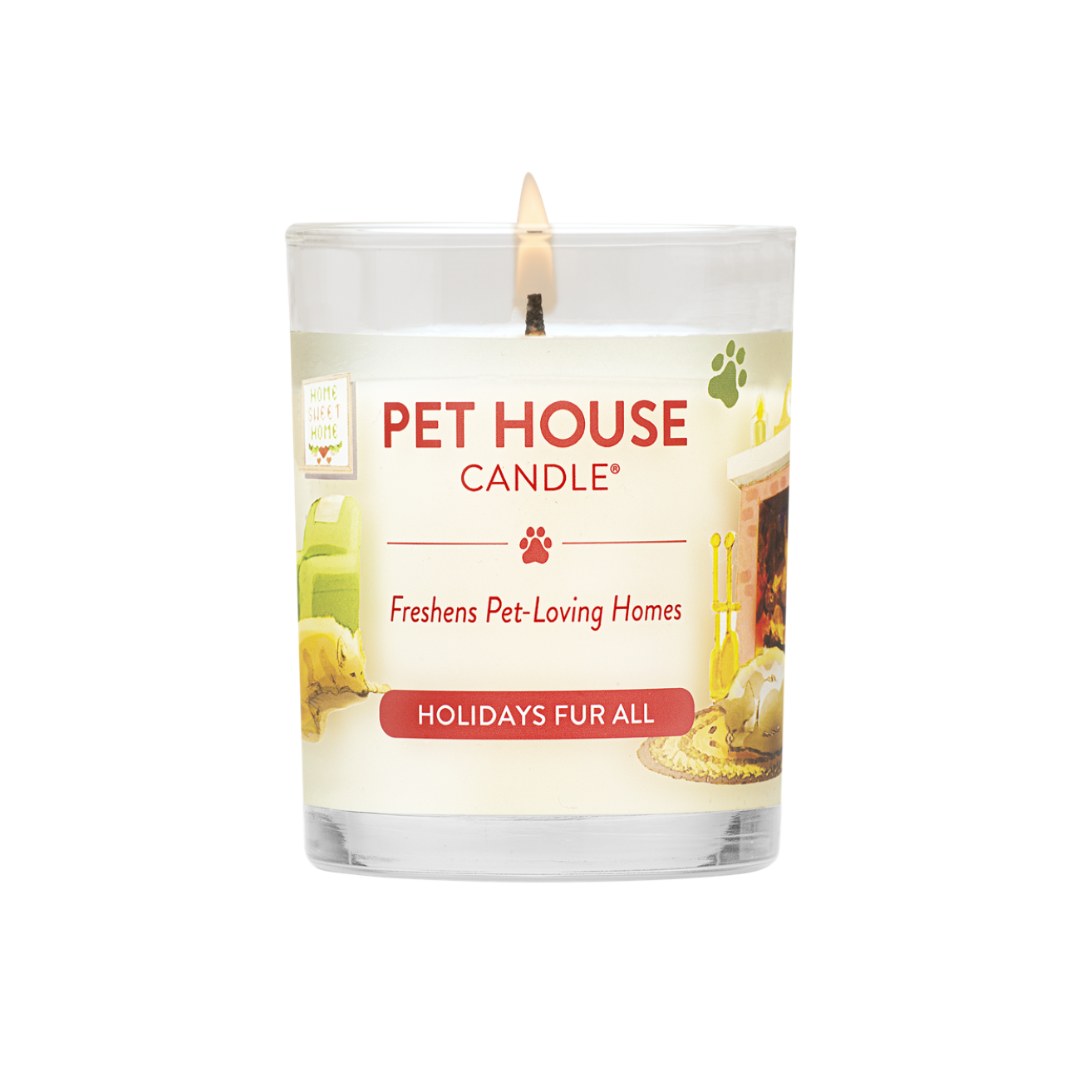 Holidays Fur All Pet House Candle lit