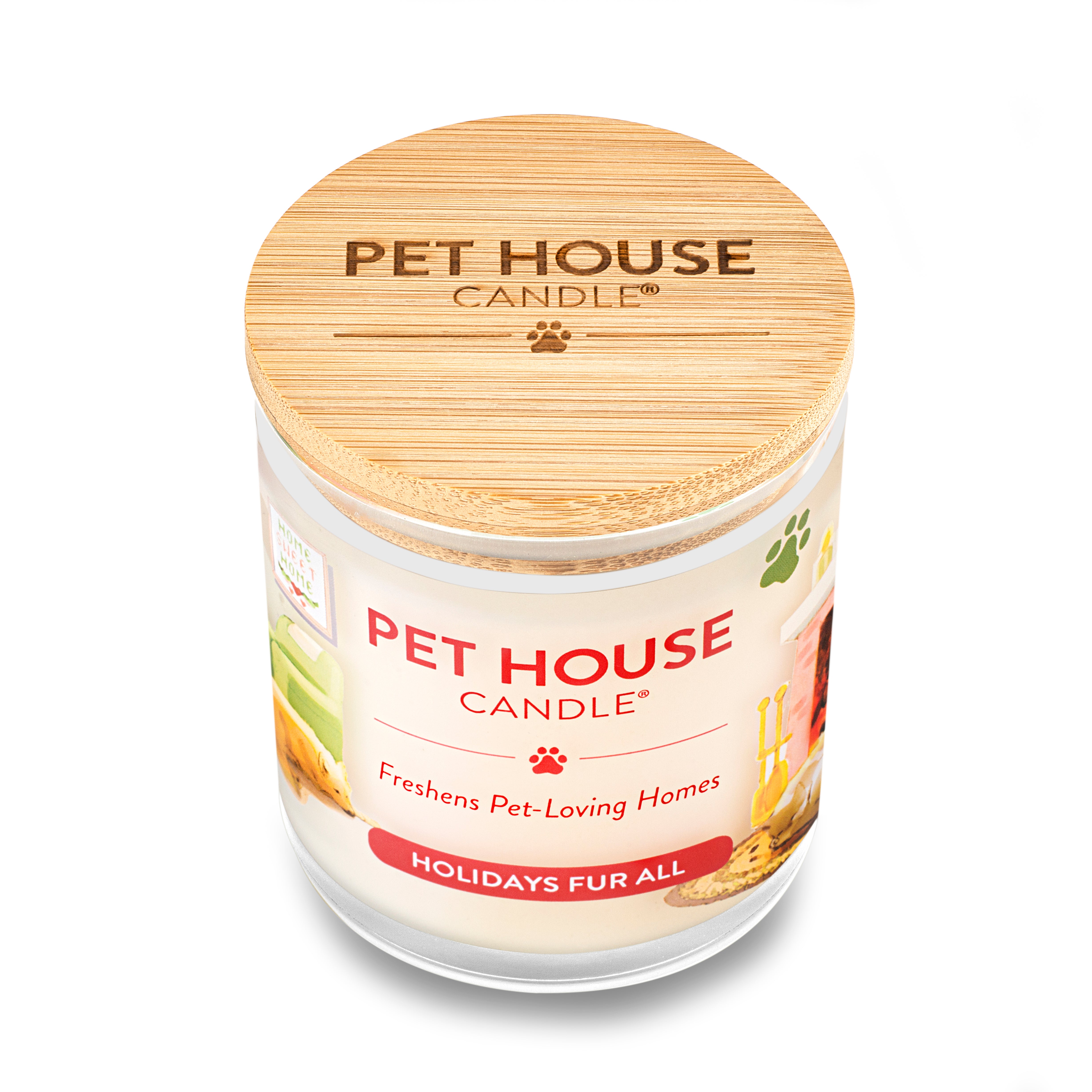 Holidays Fur All Candle High Angle