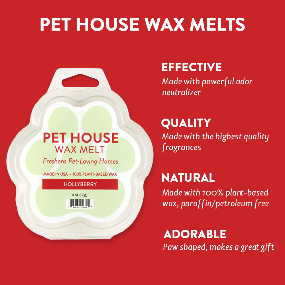 Hollyberry Pet House Wax Melt Pet Odor Eliminating & 100 Vegan Wax