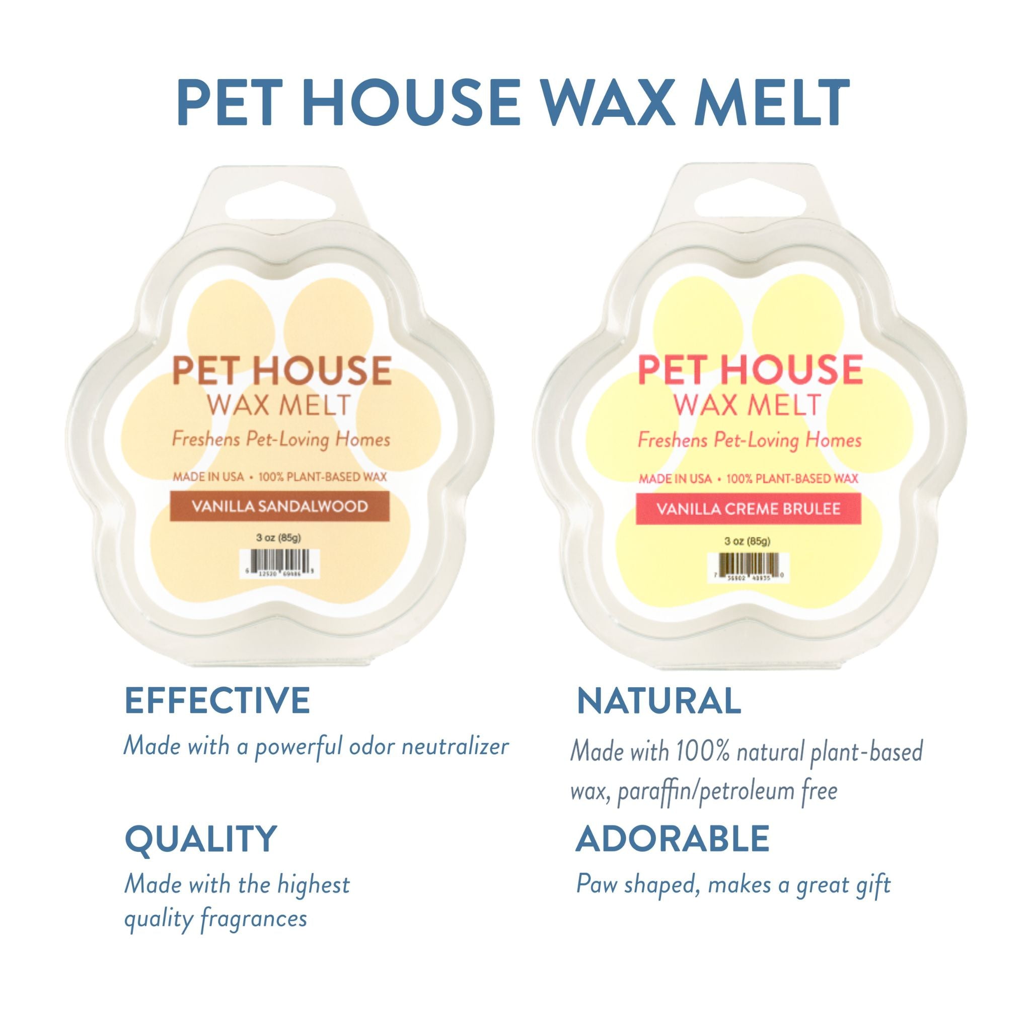 Vanilla Sandalwood & Vanilla Crème Brulee - Pack of 2 Wax Melts infographics