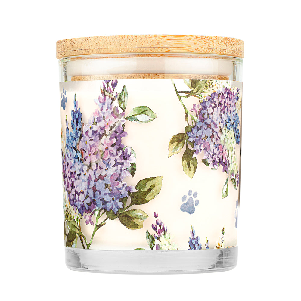 Lilac Garden Candle back