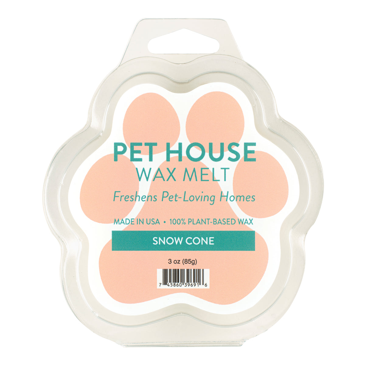 Snow Cone Pet House Wax MeltPet Odor Eliminating 100 Plantbased Wax