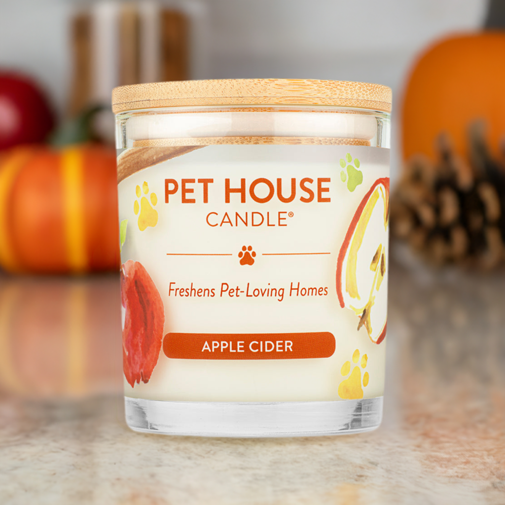 Apple Cider Pet House Candle lifestyle image