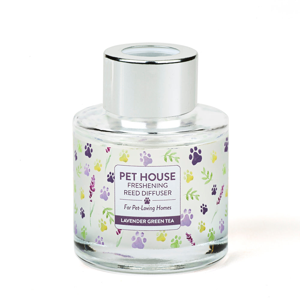 Lavender Green Tea Pet House Reed Diffuser jar