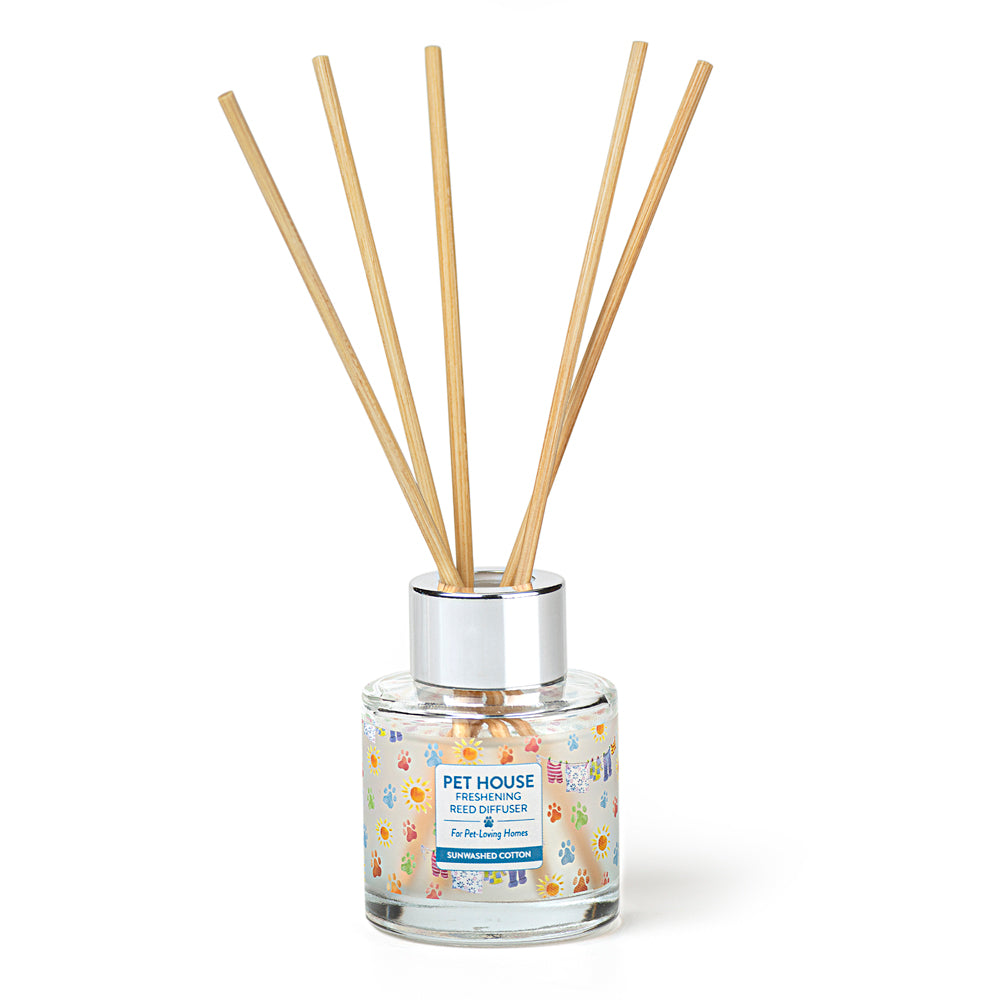 Sunwashed Cotton Pet House Reed Diffuser