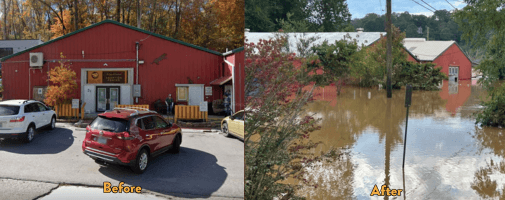 before and after hurricane Helene