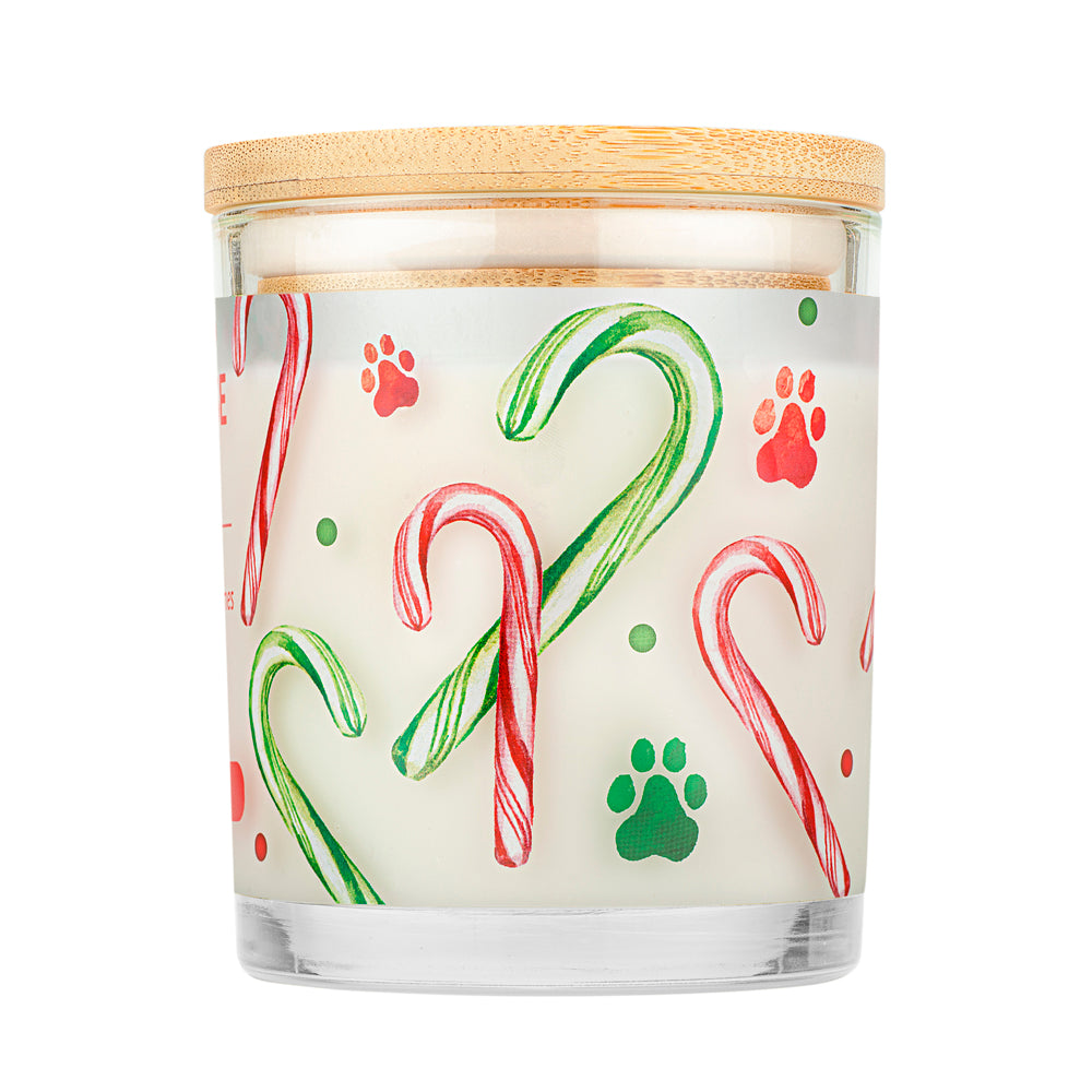 Candy Cane Candle Back