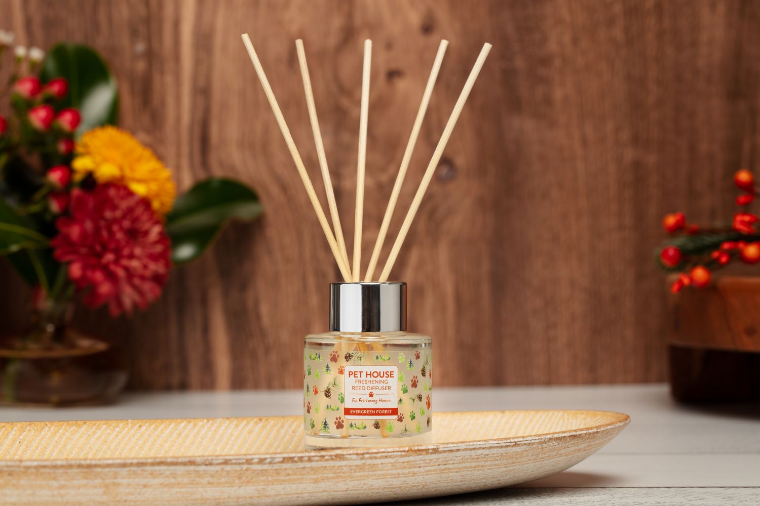 Evergreen Forest Reed Diffuser on the table
