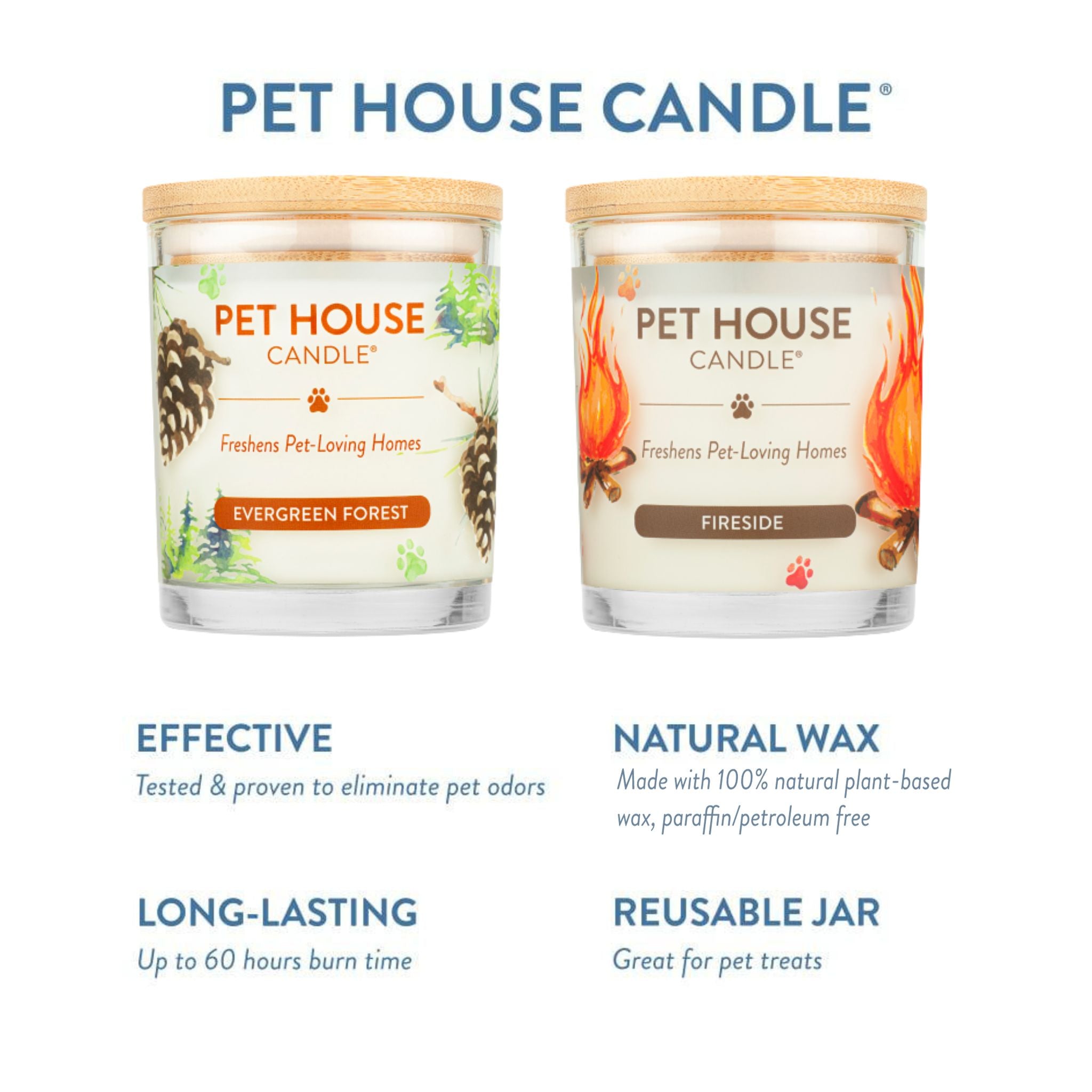 Evergreen Forest and Fireside - Pack of 2 Candles
