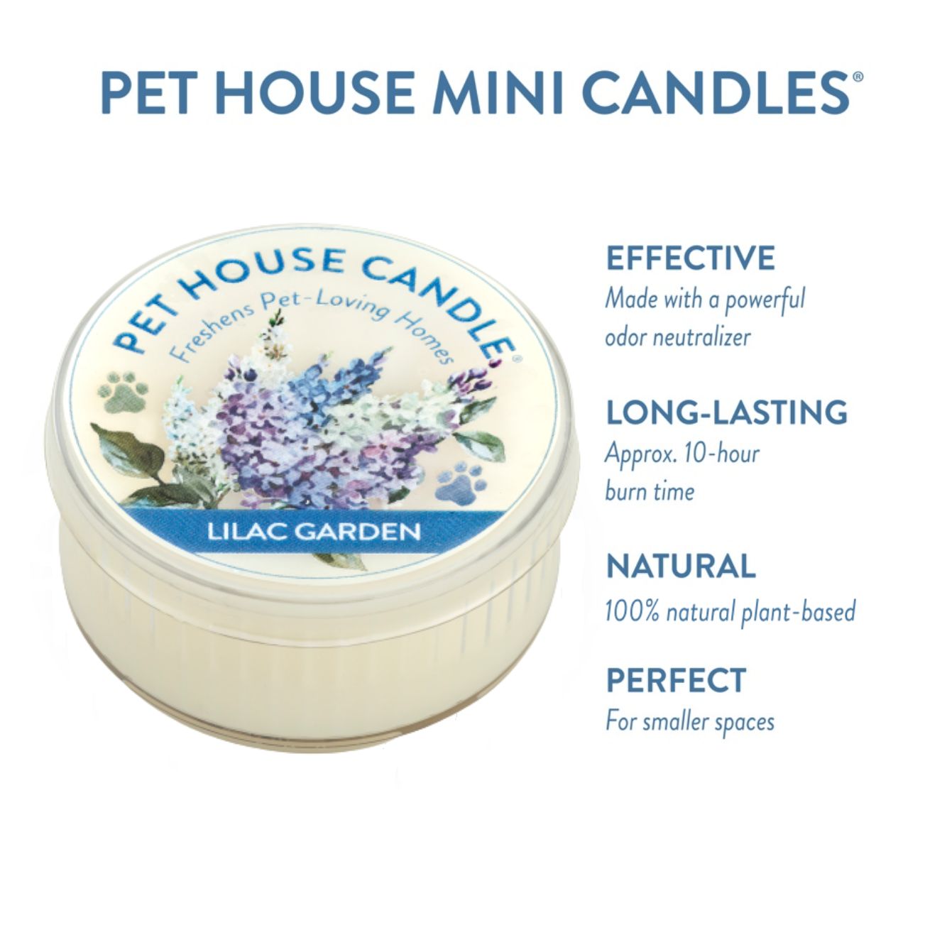 Lilac Garden Mini Candle infographics