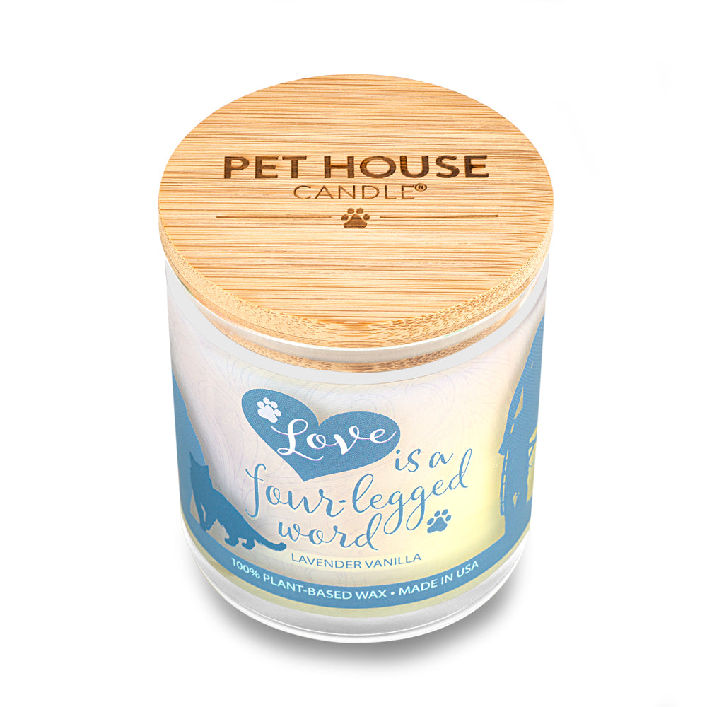 Lavender Vanilla Candle High Angle