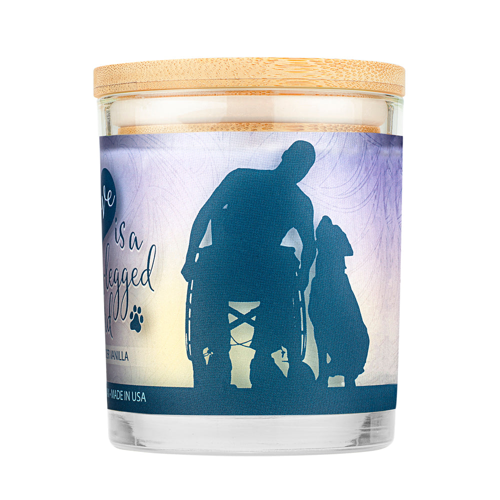 Lavender Vanilla Candle side view