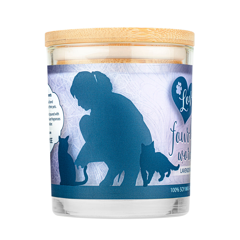 Lavender Vanilla Candle Other side view
