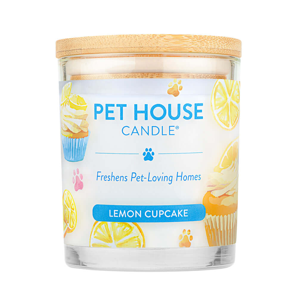Lemon Cupcake Pet House Candle