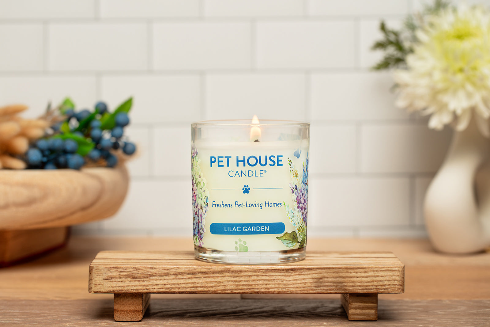 Lilac Garden Candle: Pet Odor Candle 100% Plant-based Wax – One