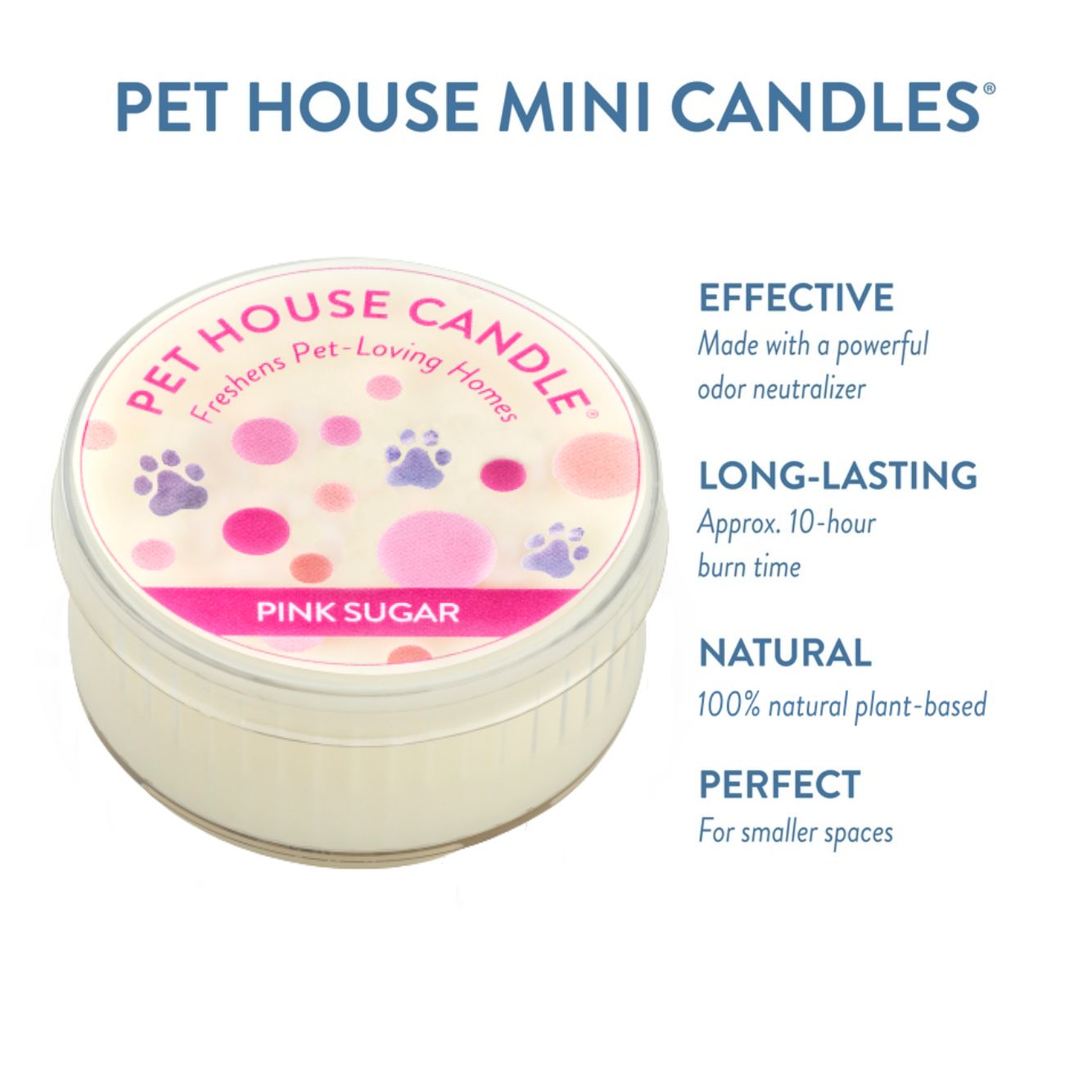 Pink Sugar Mini Candle infographics