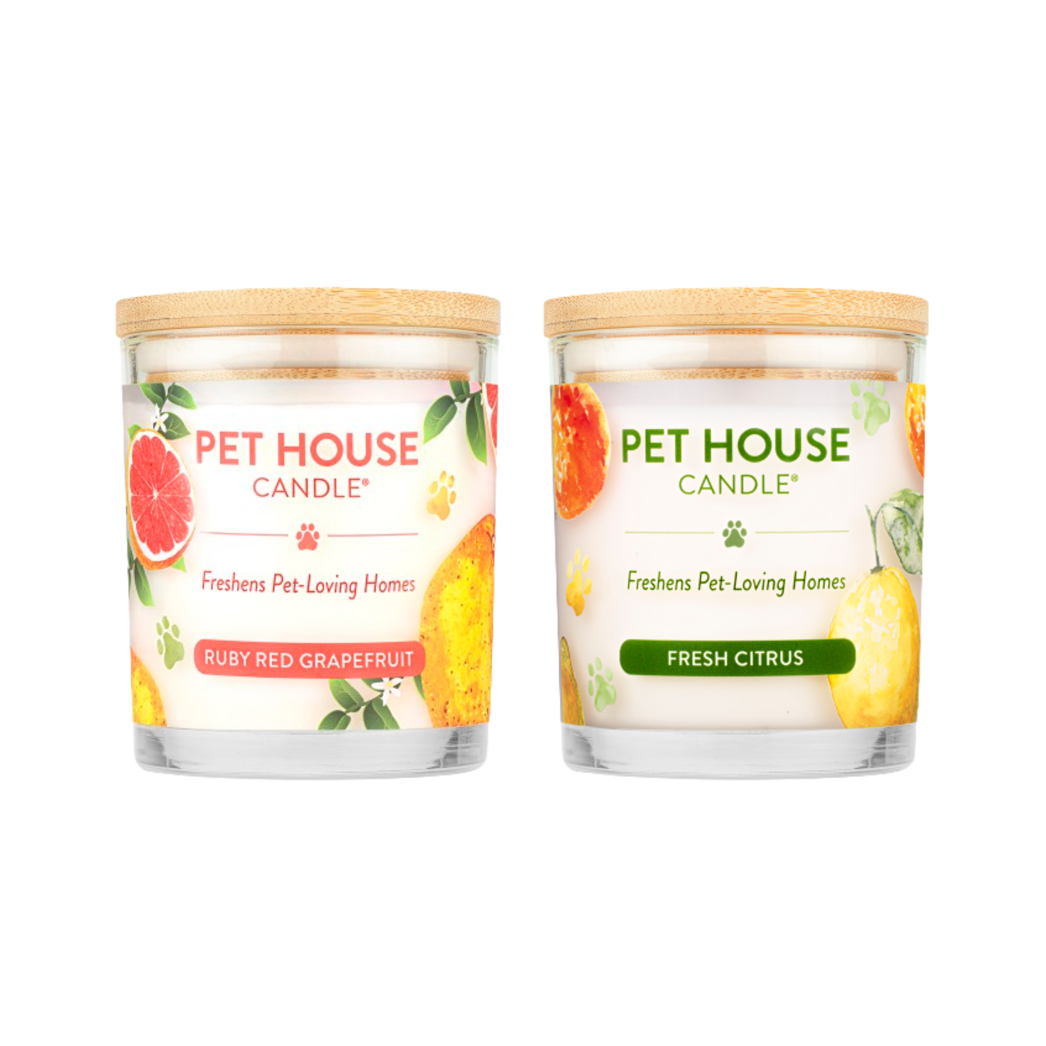 Ruby Red Grapefruit & Fresh Citrus - Pack of 2 Candles