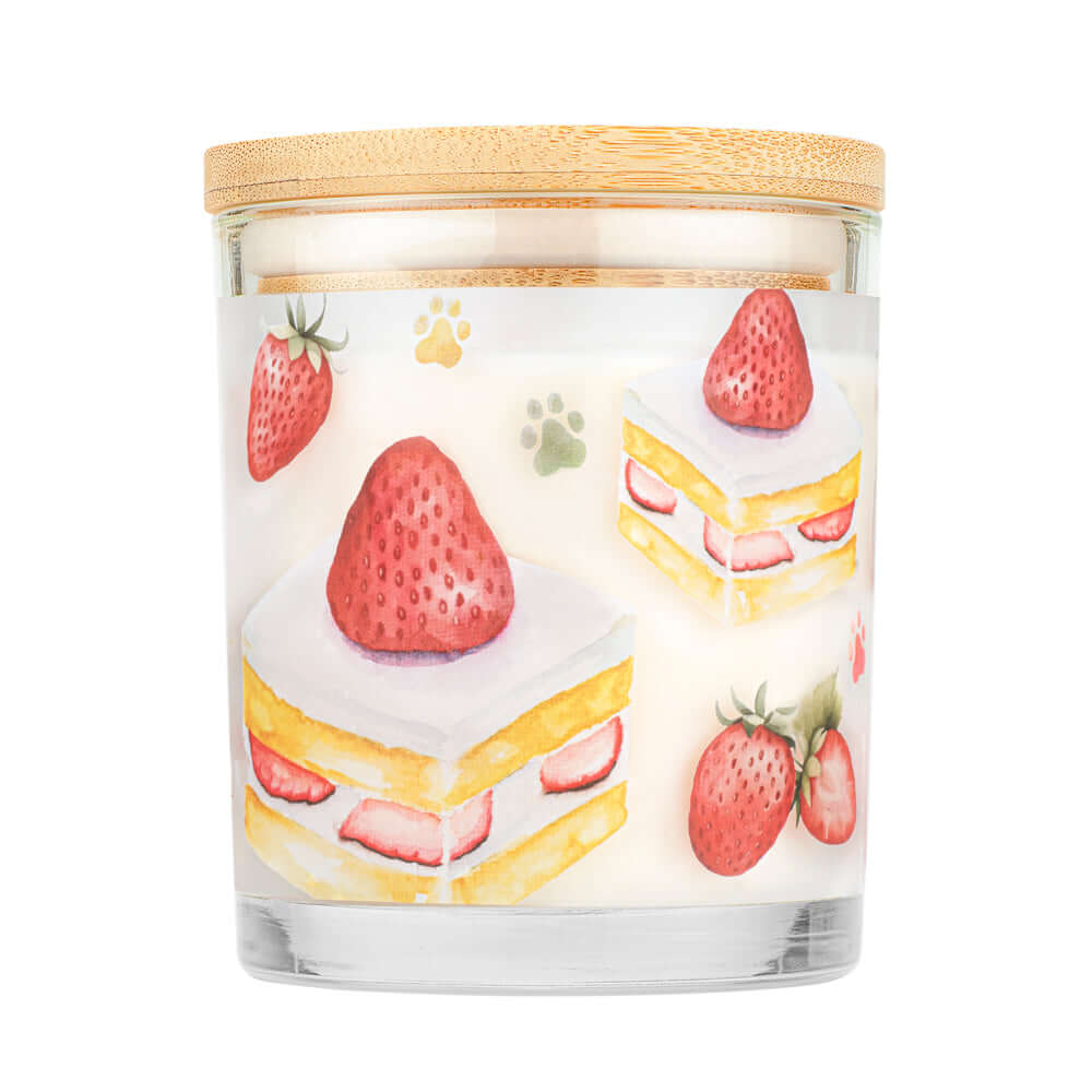 Strawberry Shortcake Pet House Candle: 100% Natural Plant-Based Wax