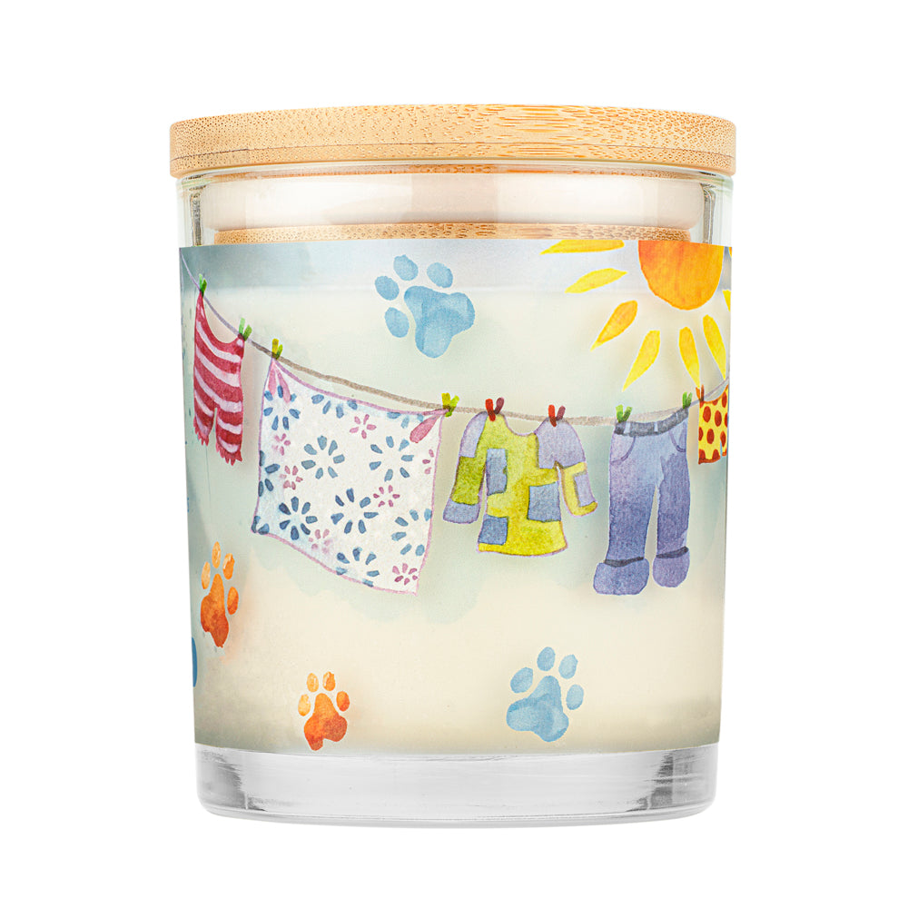 Sunwashed Cotton Candle Back