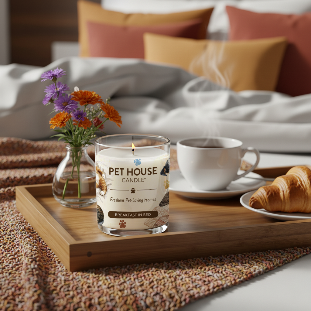Breakfast in Bed Pet House Candle  9 oz 