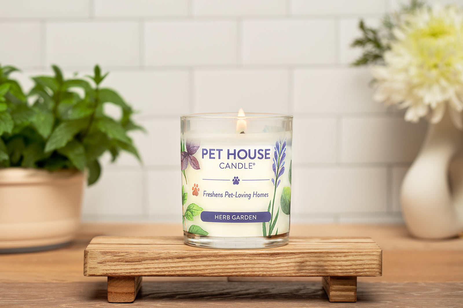 One Fur All Herb Garden Candle