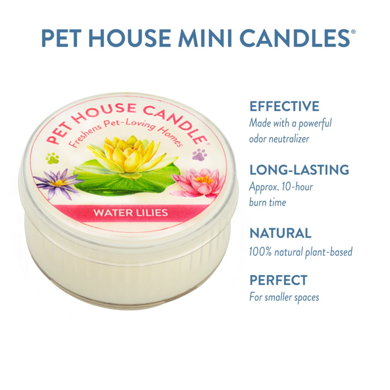 Water Lilies Mini Candle infographics