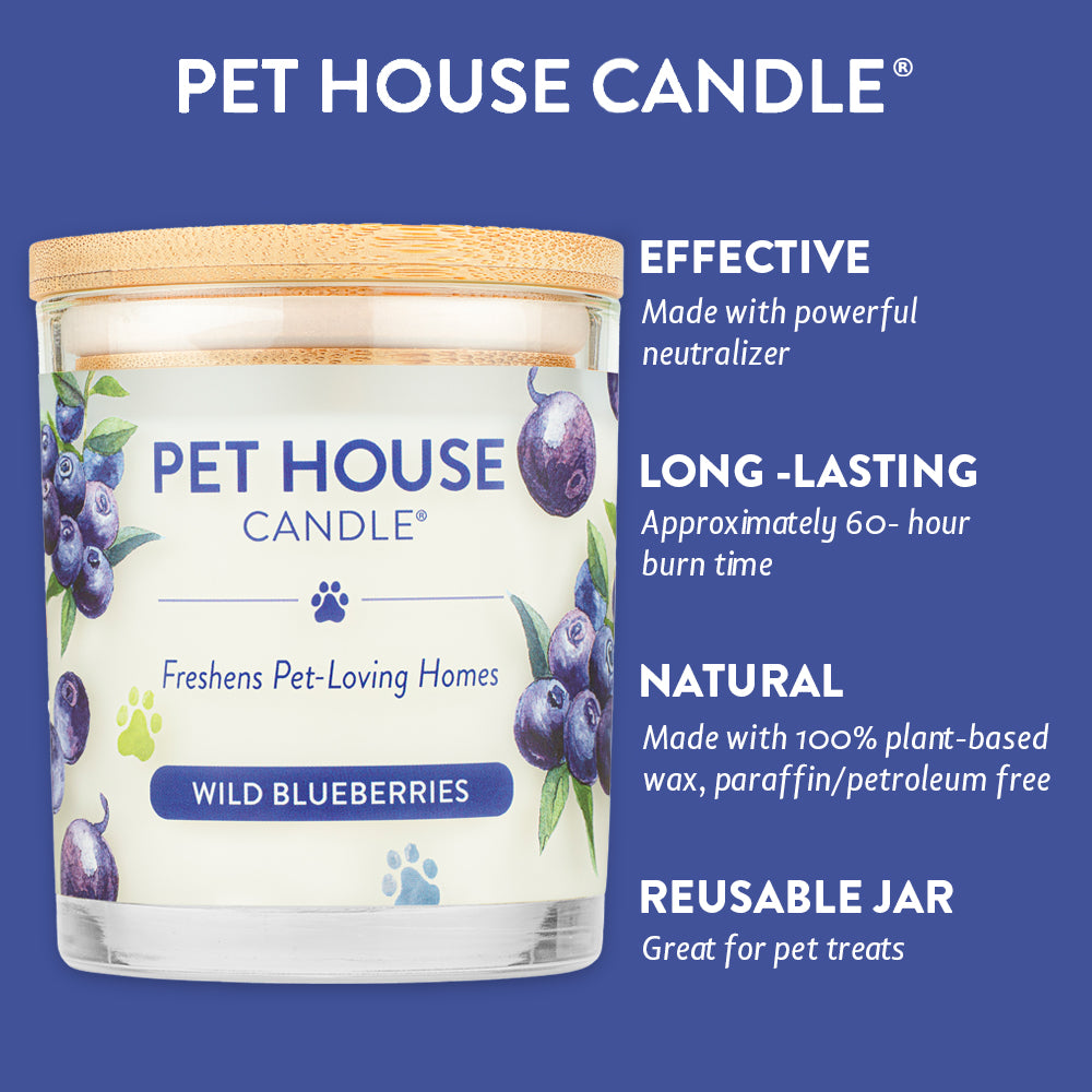 Wild Blueberries Candle infographics