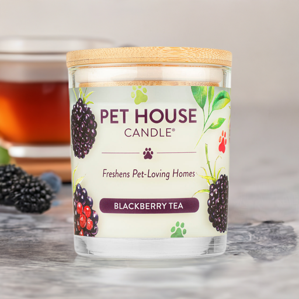 Blackberry Tea Pet House Candle lifestyle image