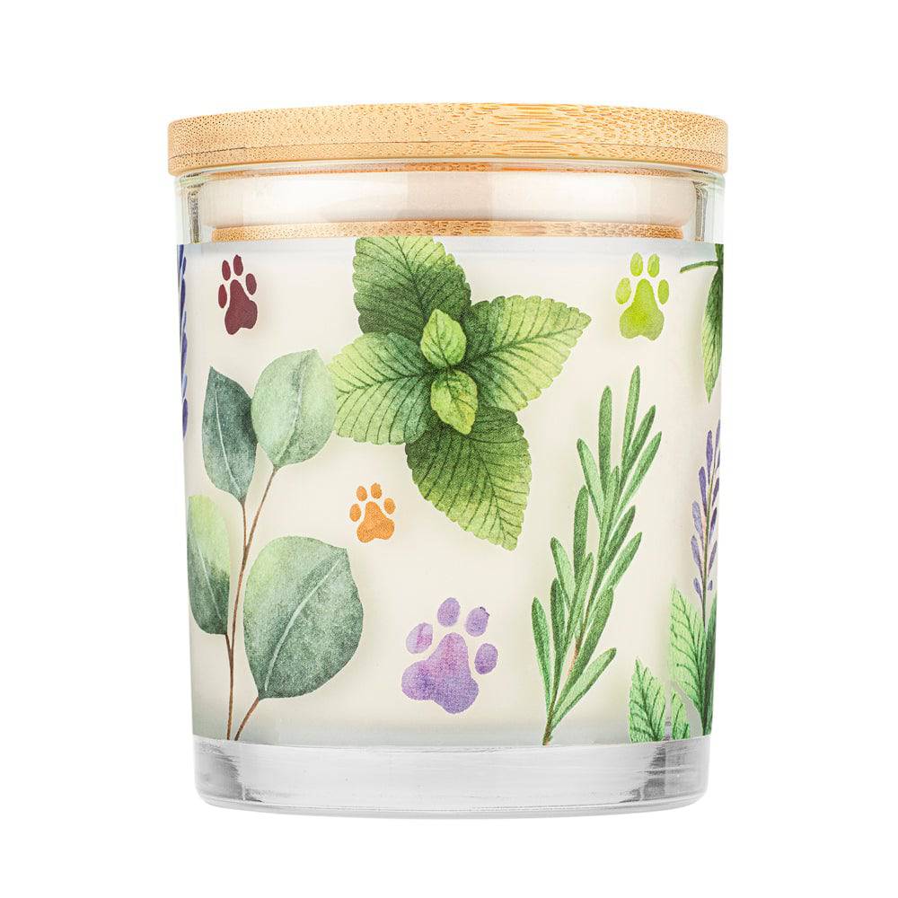 Herb Garden Candle back