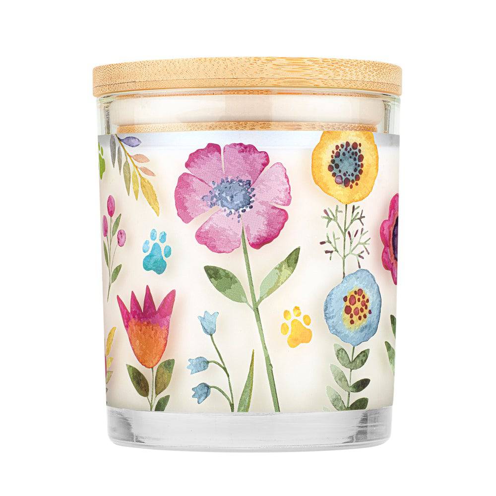 Wildflowers Candle back