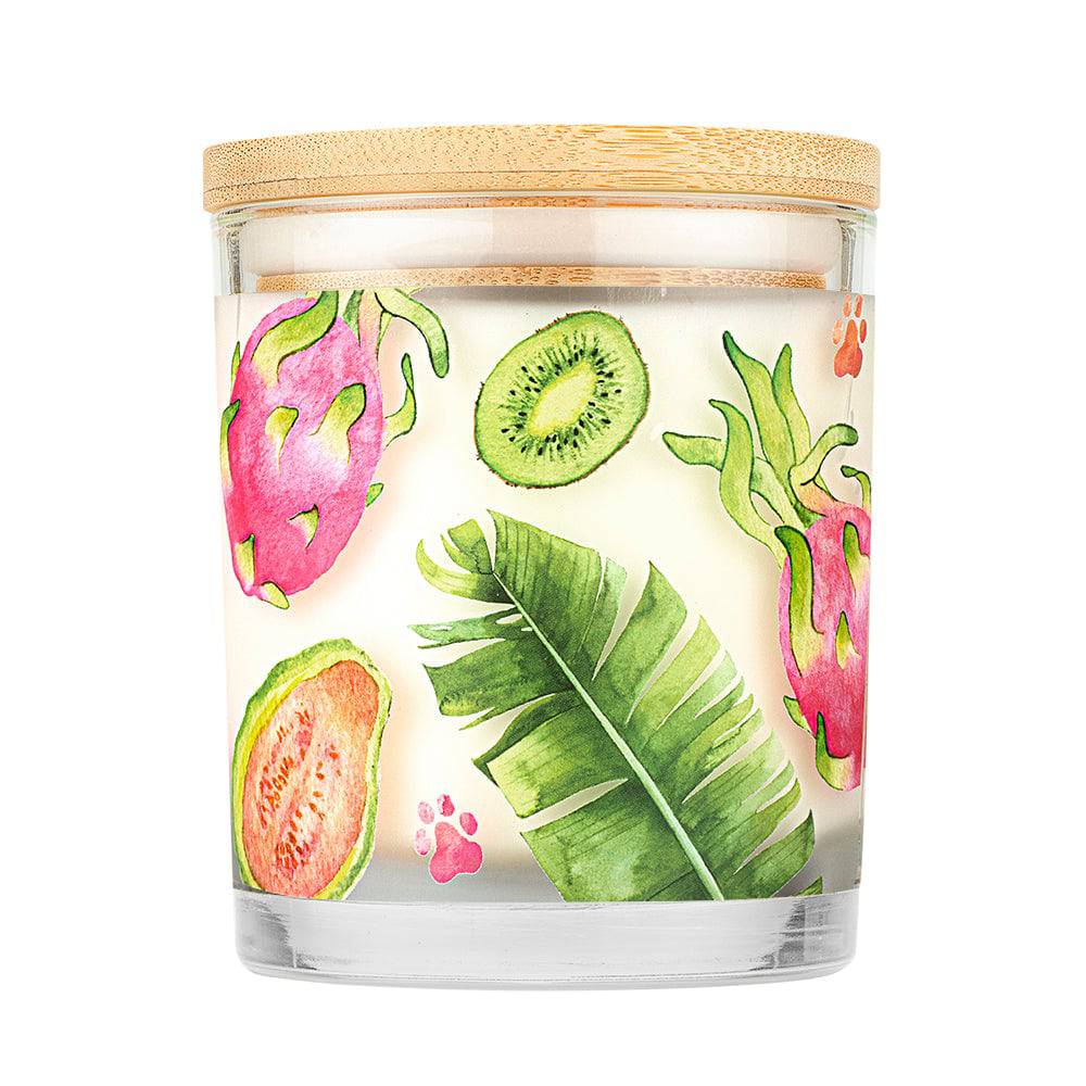 Tropical Fruit Candle back