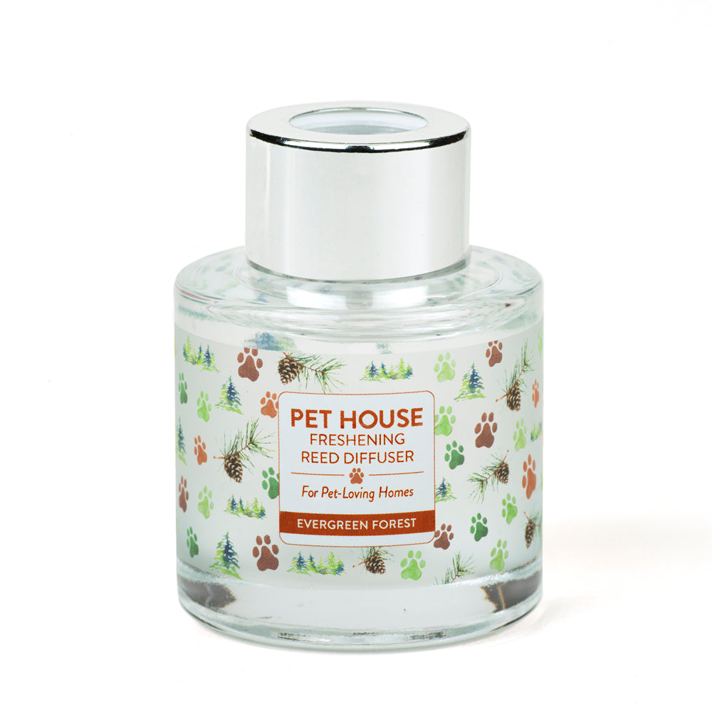 Evergreen Forest Pet House Reed Diffuser jar