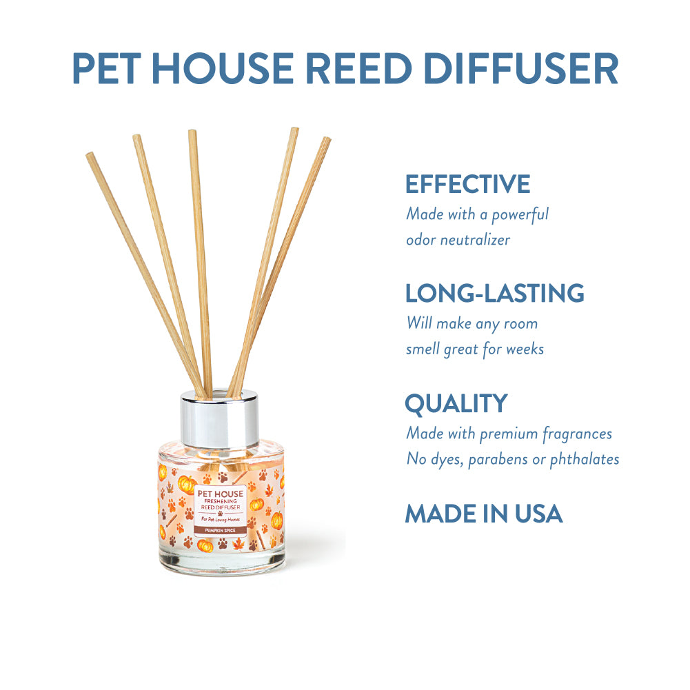 Pumpkin Spice Pet House Reed Diffuser infographic